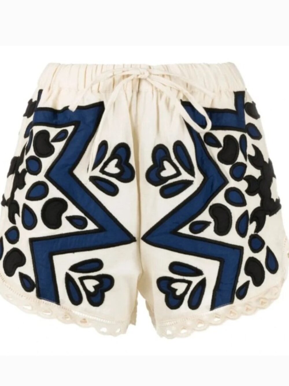 Sea New York Kaia Embroidered Shorts in Navy | Size M